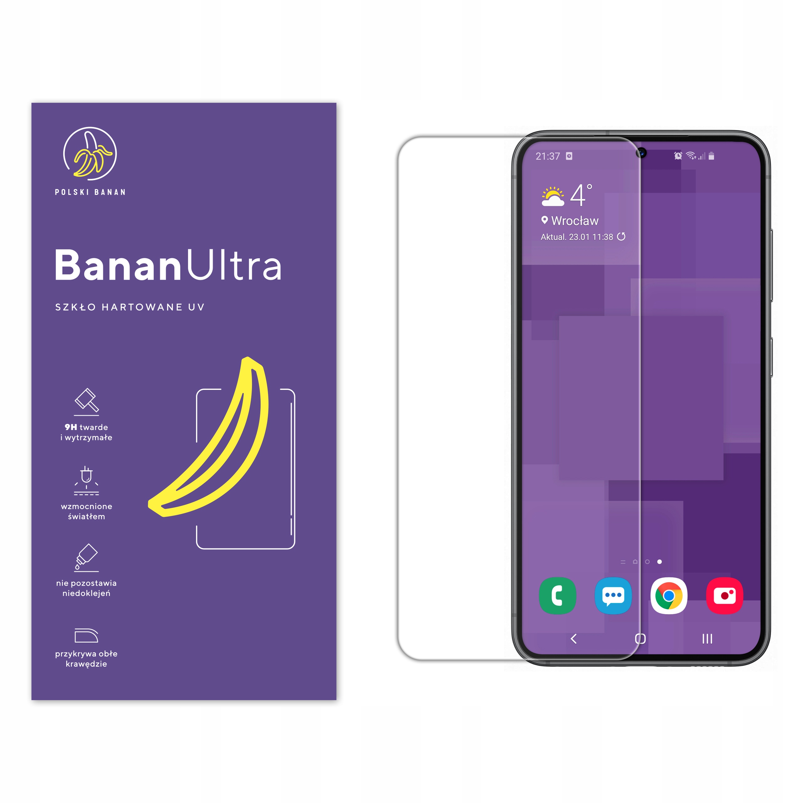 Tvrdené sklo Polish Banana pre Samsung Galaxy S23 1 ks.